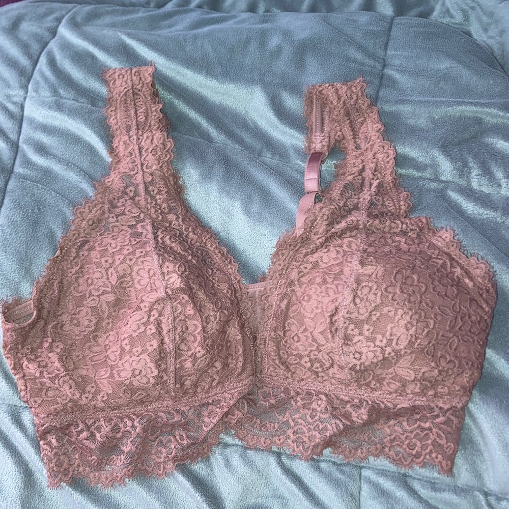 —Large Pink Aerie Bralette with removable Pads
